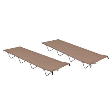 vidaXL Campingbedden 2 st 180x60x19 cm oxford stof en staal, Caravans en Kamperen, Kampeeraccessoires, Verzenden, Nieuw
