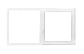 PVC vast-draaikiep b150xh130 cm Wit, Ophalen of Verzenden, Gevelraam of Ruit