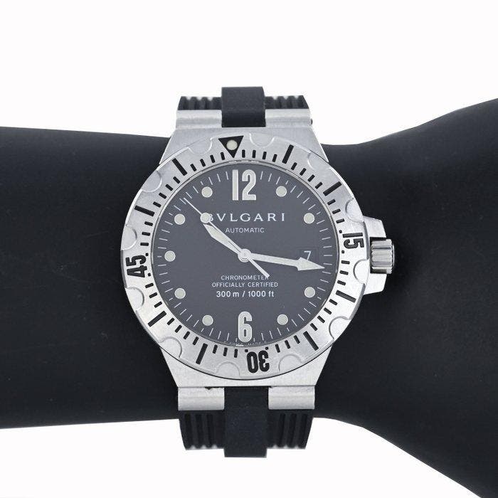 Bvlgari - Diagono Scuba Date - Zonder minimumprijs - SD40S -, Handtassen en Accessoires, Horloges | Heren