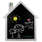 Krijtbord Steigerhout Huis Wit, Huis en Inrichting, Verzenden, Nieuw
