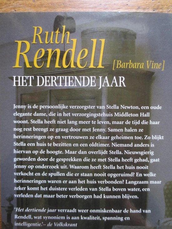 Het dertiende jaar 9789044980882 Ruth Rendell, Livres, Thrillers, Envoi