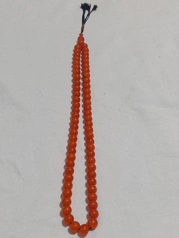 Chapelet - Ambre - 1970-1980 - Chapelet de perles de prière, Antiquités & Art