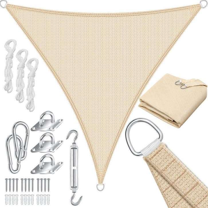 Schaduwdoek - zonnezeil 3x3x3 meter - zonwering - HDPE stof, Tuin en Terras, Overige Tuin en Terras, Verzenden