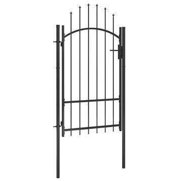 vidaXL Tuinpoort Woerden staal 1x1,7m zwart, Tuin en Terras, Verzenden, Nieuw