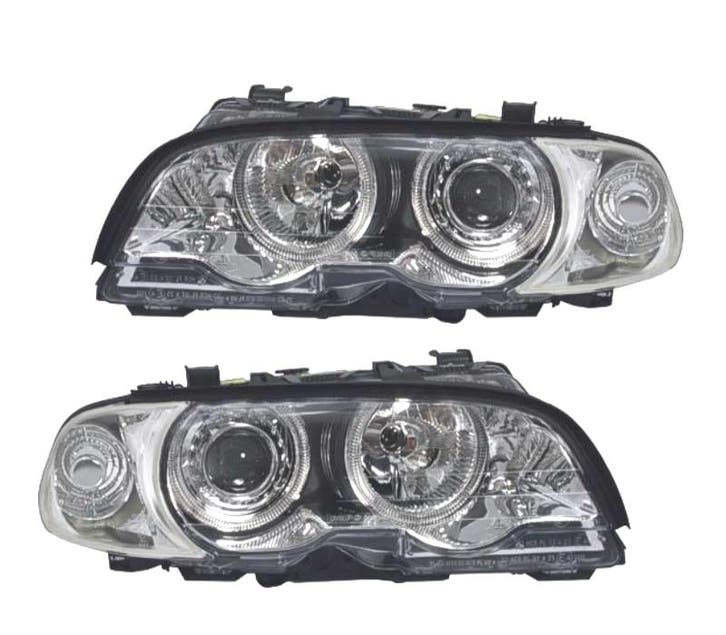 PHARES BMW E46 COUPE 99-03 ANGEL EYES FOND CHROMÉ, Autos : Pièces & Accessoires, Éclairage, Envoi