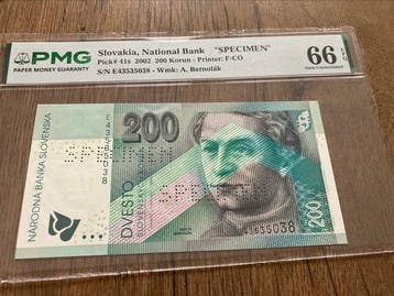 Slowakije. - 200 Korun 2002 - SPECIMEN - Pick 41s