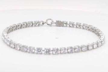 Zonder minimumprijs - Armband - 14 karaat Witgoud - 5.52ct., Nieuw