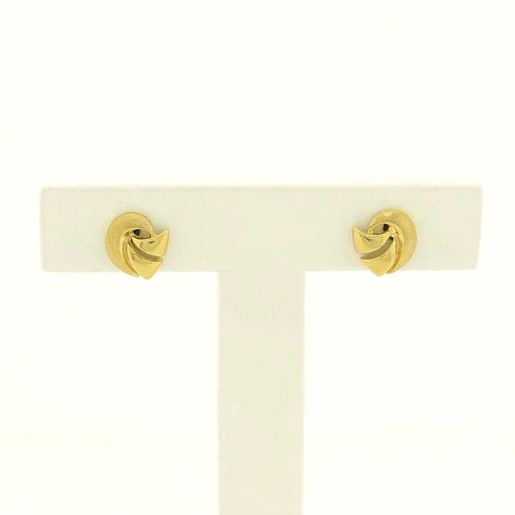Gouden oorstekers (Oorbellen), Handtassen en Accessoires, Oorbellen, Goud, Gebruikt, Goud, Ophalen of Verzenden