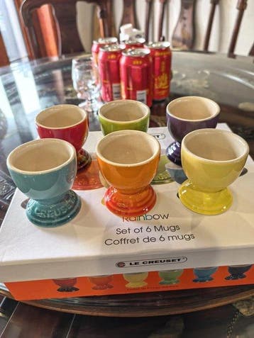 Le Creuset - Coquetier (6) - Rainbow Set of 6 Mugs -