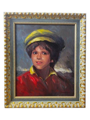 Aurelio Moreno (1936) - Retrato de joven con gorra amarilla
