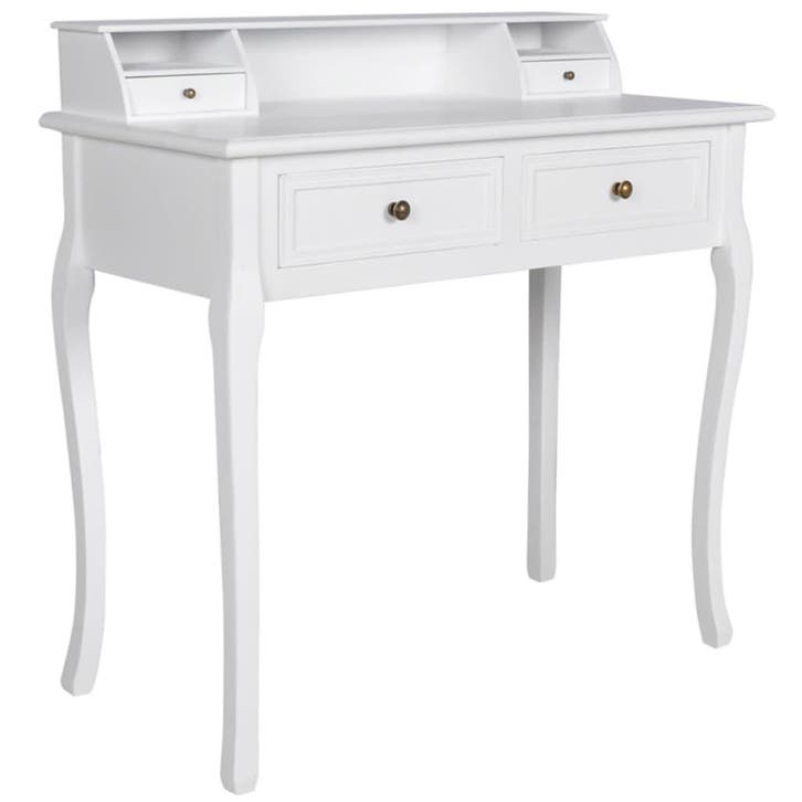 vidaXL Kaptafel Femke met lades wit, Maison & Meubles, Tables | Coiffeuses, Envoi