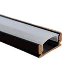 LED Strip Profiel Opbouw | 3 Meter uit één stuk | Zwart | 1, Verzenden, Nieuw