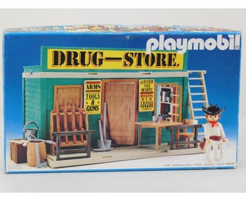 Playmobil 3462 Western Drug Store Bijna compleet OVP #9951, Ophalen of Verzenden, Gebruikt