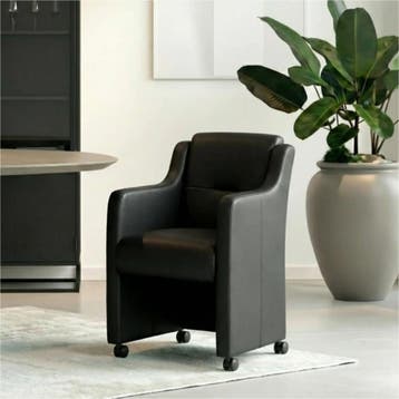 Set van 8 Leren eetkamerstoelen Mass - Toledo Nero (zwart), Ophalen of Verzenden