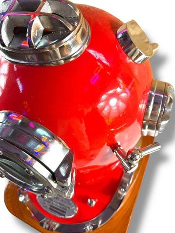Duikhelm - XXL U.S NAVY Diving Helmet Mark V - Messing,