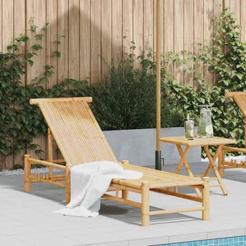 vidaXL Ligbed 55x199x30 cm bamboe, Verzenden, Nieuw