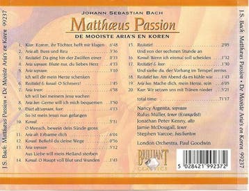 Johann Sebastian Bach / Nancy Argenta, Rufus Müller, Jonatha, Verzenden