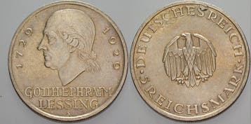 5 Reichsmark 1929 A Gedenkmunten Weimarer Republik Weimar..., Verzenden