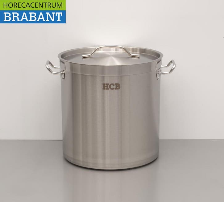 HCB RVS Soeppan Kookpan Pan Inductie 30,5 x 31,5 cm 21 liter, Zakelijke goederen, Horeca | Keukenapparatuur, Ophalen of Verzenden