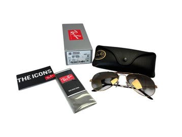 Veiling - Ray-Ban | Goudkleurige Outdoorsman II Pilotenbril, Nieuw