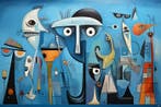 Felix van Horst - Sapphire Serenade (XXL), Antiek en Kunst