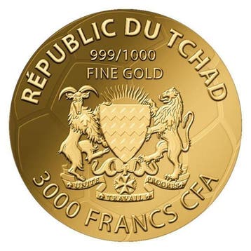 Tsjaad. 3000 Francs 1/1000 oz 999 Fine Gold 3000 CFA Francs, Timbres & Monnaies