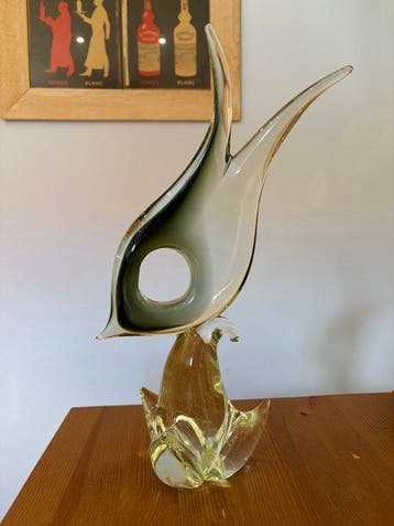 Beeldje - Glasfigur Vogel Murano - Glas