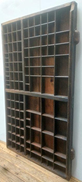 Kast - Hout - Grote drukkerslade - drukkersletterbak