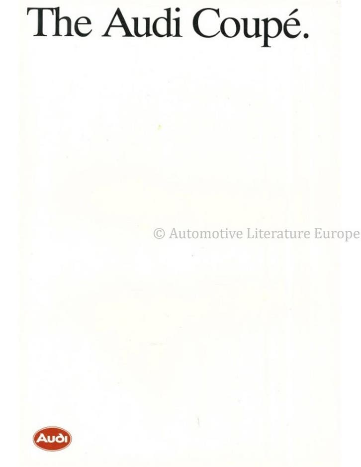 1987 AUDI COUPE BROCHURE ENGELS, Livres, Autos | Brochures & Magazines
