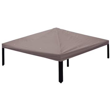vidaXL Tuinpaviljoenhoes 300 x 300 cm Taupe Polyester en, Verzenden, Nieuw