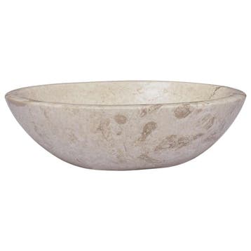 vidaXL Gootsteen 53x40x15 cm marmer crèmekleurig, Doe-het-zelf en Bouw, Sanitair, Verzenden, Nieuw
