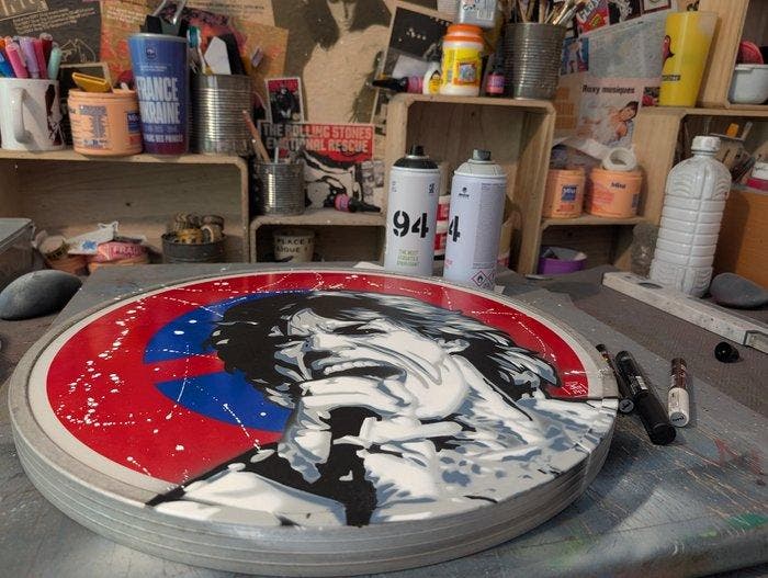 EG144 (XX-XXI) - MICK JAGGER, Antiquités & Art, Art | Peinture | Moderne