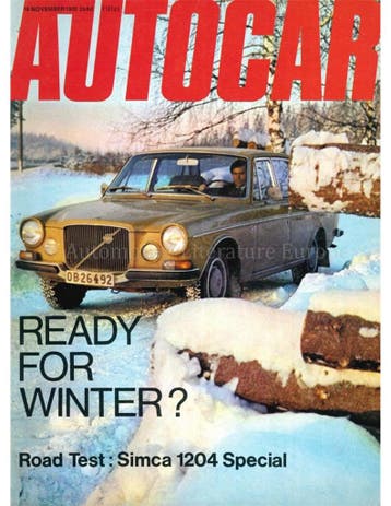 1970 AUTOCAR MAGAZINE 3898 ENGELS