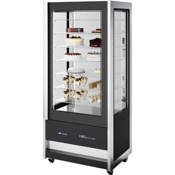 Koelvitrine | CRISTAL TOWER | 718L | RVS/Zwart | +1°C/+10°C, Verzenden