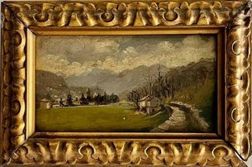 Silvio Poma (1840-1932), Toegeschreven aan - Veduta di Lenno