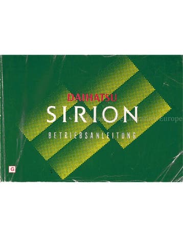 2001 DAIHATSU SIRION INSTRUCTIEBOEKJE DUITS, Auto diversen, Handleidingen en Instructieboekjes, Ophalen of Verzenden