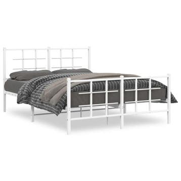 Bedframe metaal 140x200 cm (wit) - Beste deal voor je int..., Huis en Inrichting, Verzenden, Tweepersoons, 140 cm, Zo goed als nieuw