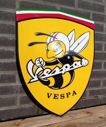 Vespa schild Uitgesneden, Verzamelen, Verzenden, Nieuw