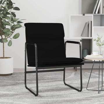 vidaXL Loungestoel 55x64x80 cm kunstleer zwart, Verzenden, Nieuw