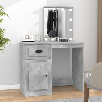 vidaXL Kaptafel met LED 90x50x132,5 cm bewerkt hout, Verzenden, Nieuw