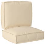 vidaXL Pallet Kussen Set 2 pcs Beige Oxford Stof, Verzenden, Nieuw