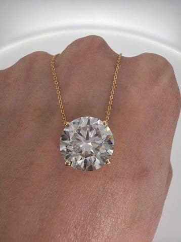 Halsketting - 14 karaat Geel goud - 8.06ct. tw. Diamant, Nieuw