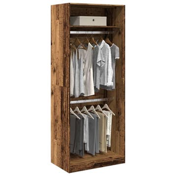 vidaXL Kledingkast 80x50x200 cm bewerkt hout oud hout, Verzenden