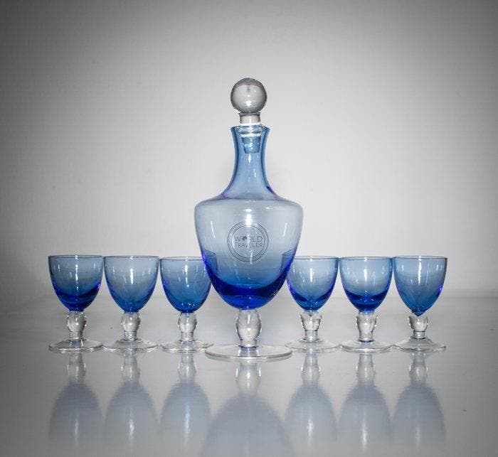 Lucky 57 - Service de boisson (7) - Verre de Murano -, Antiquités & Art, Antiquités | Verre & Cristal