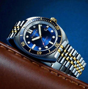Duxot - Automatic - Domed Sapphire - 24 Jewels - Gold -