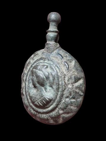 Romain antique Bronze, Éblouissant et extrêmement rare buste