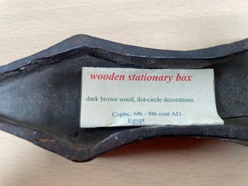 Ancient Egyptian, Coptic Period Hout Box - 15 cm