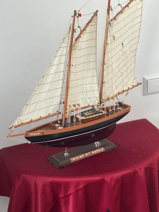 Objets maritimes - Tristar N-7 Napels - bois, coton, Antiquités & Art, Curiosités & Brocante