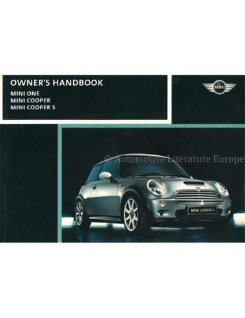 2002 MINI ONE COOPER S INSTRUCTIEBOEKJE ENGELS