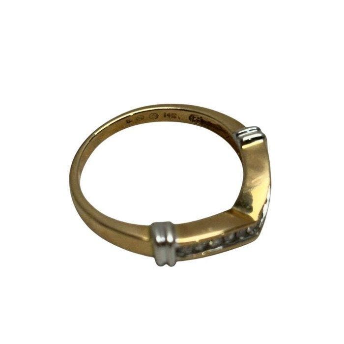 Ring - 14 karaat Geel goud - 0.55ct. tw., Handtassen en Accessoires, Ringen